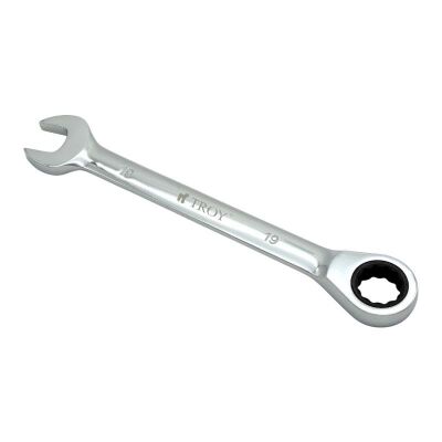 TROY 21719 Cırcırlı Kombine Anahtar, 19mm - 1