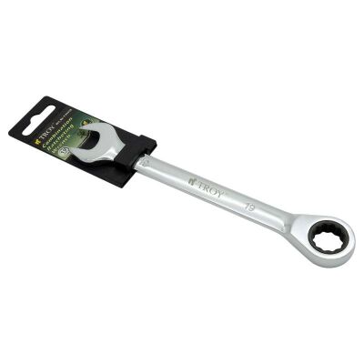 TROY 21719 Cırcırlı Kombine Anahtar, 19mm - 3