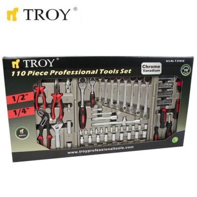 TROY 21910 Profesyonel Lokma - Anahtar - Alet Seti (110 Parça, Me - 3