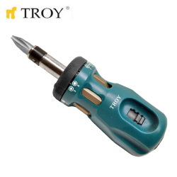 TROY 22006 Bits Uçlu Cırcırlı Topaç Tornavida Seti - 1