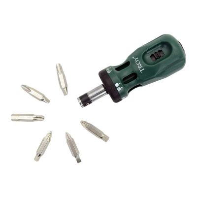 TROY 22006 Bits Uçlu Cırcırlı Topaç Tornavida Seti - 4