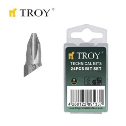 TROY 22200 Bits Uç Seti (PH0x25mm, 24adet) - 1