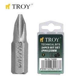 TROY 22203 Bits Uç Seti (PH3x25mm, 24 Adet) - 2