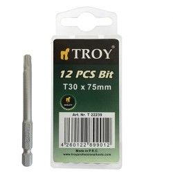 TROY 22239 Torx Bits Uç Seti (T30x75mm, 10Adet) - 2