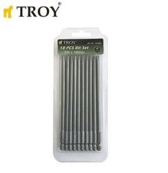 TROY 22240 Torx Bits Uç Seti (T30x150mm, 10 Adet)