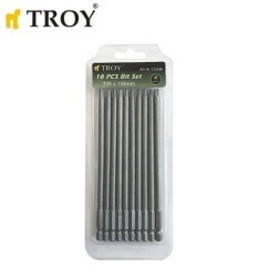 TROY 22240 Torx Bits Uç Seti (T30x150mm, 10 Adet) - 2