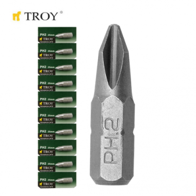 TROY 22252-10 Bits Uç Seti (10xPH2x25mm) - 1