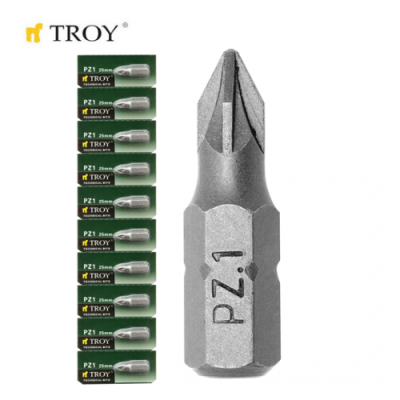 TROY 22253-10 Bits Uç Seti (10xPZ1x25mm) - 1