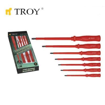 TROY 22305 İzoleli Tornavida Seti (7 Parça) - 1