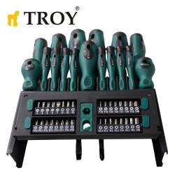 TROY 22350 Tornavida Bits Uç Seti, 50 Parça - 1