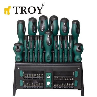 TROY 22350 Tornavida Bits Uç Seti, 50 Parça - 2