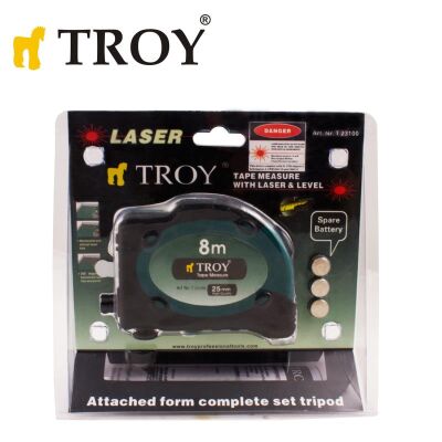 TROY 23100 Lazerli Şerit Metre 8 x 25mm - 7