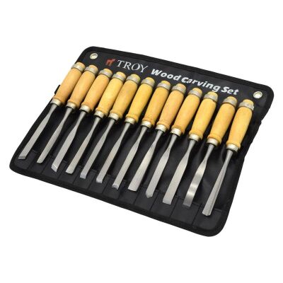 TROY 25004 Ahşap Oyma Seti, 12 Parça - 1