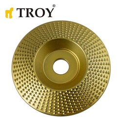 TROY - TROY 25072 Avuç Taşlamalar için Ahşap Törpü Diski, Konik
