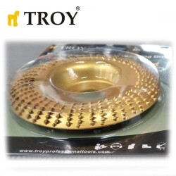 TROY 25074 Avuç Taşlama için Ahşap Aşındırıcı Disk, Toroidal, 125mm - 3
