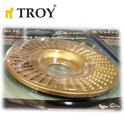 TROY 25075 Avuç Taşlama için Ahşap Aşındırıcı Disk, Düz Yassı, 125mm - 3