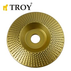 TROY 25076 Avuç Taşlama için Ahşap Aşındırıcı Disk, Trapezoidal, 125mm