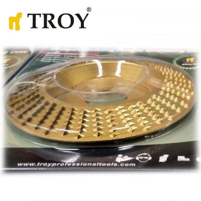 TROY 25076 Avuç Taşlama için Ahşap Aşındırıcı Disk, Trapezoidal, 125mm - 3