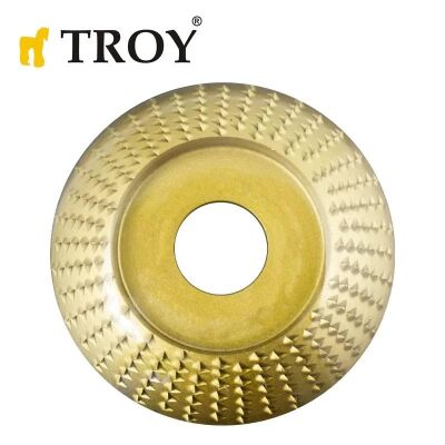TROY 25077 Avuç Taşlama için Ahşap Aşındırıcı Disk, Yarı Küre, 125mm - 1