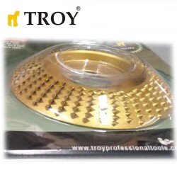 TROY 25077 Avuç Taşlama için Ahşap Aşındırıcı Disk, Yarı Küre, 125mm - 3