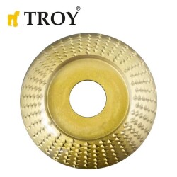 TROY 25077 Avuç Taşlama için Ahşap Aşındırıcı Disk, Yarı Küre, 125mm
