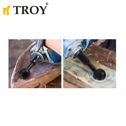 TROY 25080 Avuç Taşlama İçin Küresel Ahşap Zımpara, Öğütme Ucu, M14-20 - 3