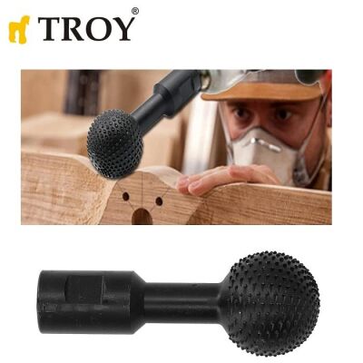 TROY 25082 Avuç Taşlama İçin Küresel Ahşap Zımpara, Öğütme Ucu, M14-40 - 3