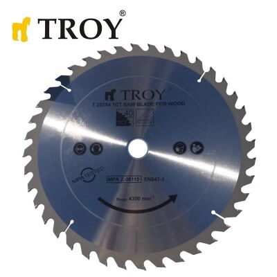TROY 25204 Ahşap Dairesel Testere Bıçağı Ø255mm x 40T - 1