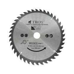 TROY 25204 Ahşap Dairesel Testere Bıçağı Ø255mm x 40T