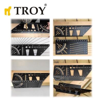 TROY 25901 Alüminyum Kırlangıç Geçme İşaretleme Gönyesi - 5