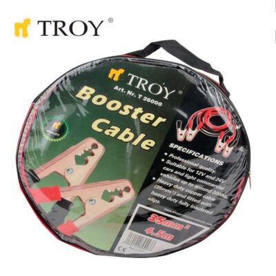 TROY 26000 Akü Takviye Kablosu 12V - 24V, 35 mm², 4.5m, 400 A - 4