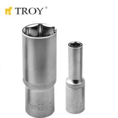TROY 26111 1/2” Lokma (Ölçü 12mm-Ø16,5mm-Uzunluk 50mm)