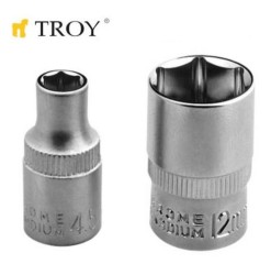 TROY 26148 1/4” Lokma (Ölçü 9,0mm-Çap 12,8mm-Uzunluk 25mm) - Thumbnail