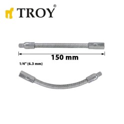 TROY 26178 Esnek Lokma Uzatma Kolu, 1/4" - 3