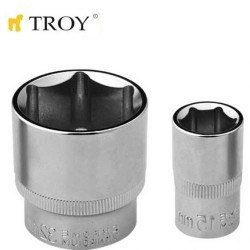 TROY 26181 1/2” Lokma (Ölçü 9mm-Çap 21,8-Uzunluk 38mm) - Thumbnail