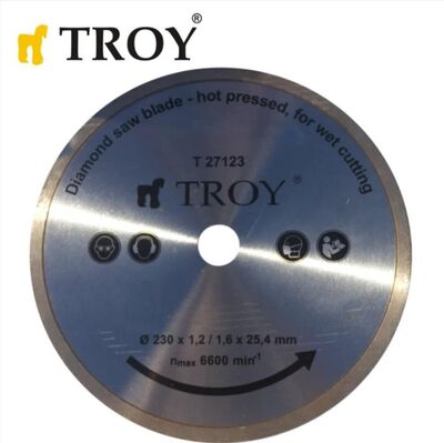 TROY 27123 Mermer Porselen Kesici Elmas Testere, 230mm