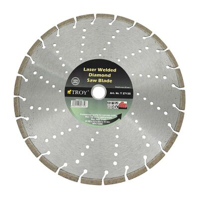 TROY 27135 Elmas Kesici Disk, Beton, Kuru Kesim , 350mm - 1