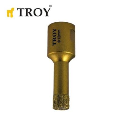 TROY 27450-12 Avuç Taşlamalar için Seramik Kuru Elmas Delici, 12mm - 1