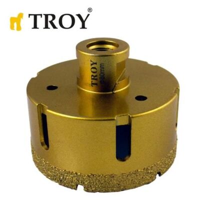 TROY 27450-80 Avuç Taşlamalar için Seramik Kuru Elmas Delici, 80mm - 1