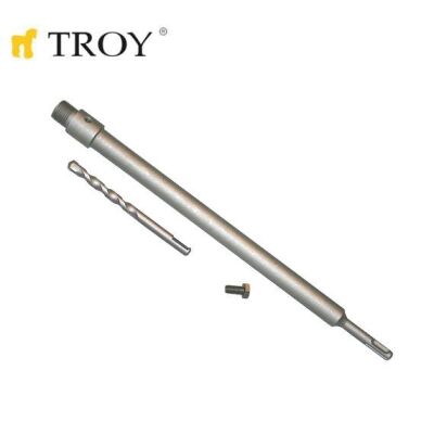 TROY 27458 SDS Plus Adaptör 400mm ve Merkezleme Matkap Ucu Seti - 1
