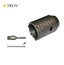 TROY 27460 Elmas Beton Panç (Ø 50mm) + Adaptör (110mm) - 1