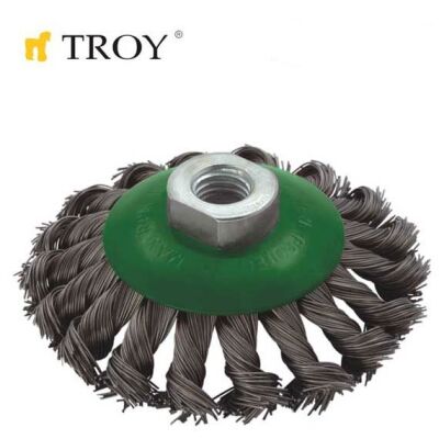 TROY 27705-100 Burma Telli Konik Fırça, (100mmxM14) - 1