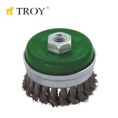 TROY 27708-100 Burma Telli Kuşaklı Çanak Fırça (100mm) - 1