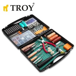 TROY 90018 Deri İşleme Alet Seti, 273 Parça - 1