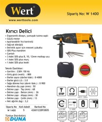 WERT 1400 Kırıcı Delici, 800W - 3