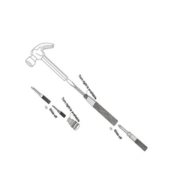 WERT - WERT 2260 Mini Çekiç - Tornavida seti, 5 Parça