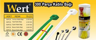 WERT 2430 Kablo Bağı Seti (300 Parça)