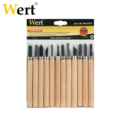 WERT 2512 Ahşap Oyma Bıçak Seti (12 Parça) - 1