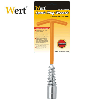 WERT 2600 Mafsallı Kombine Buji Lokma Anahtarı (16+20,8mm) - 1