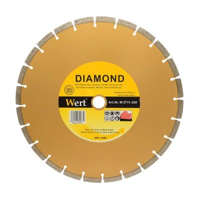 WERT 2711-350 Granit Mermer Elmas Testere (350mm) - 1
